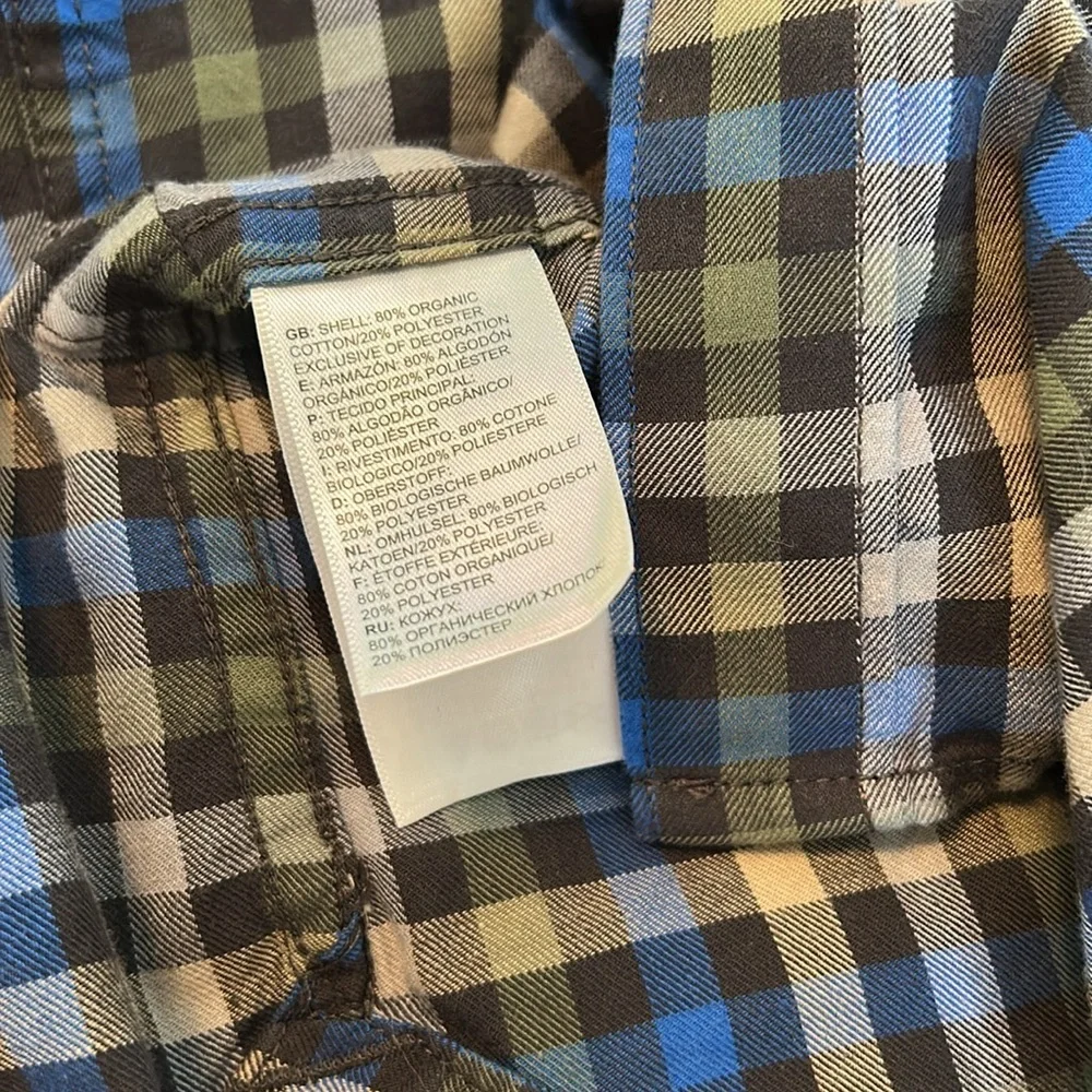 The north face men’s button down plaid shirt